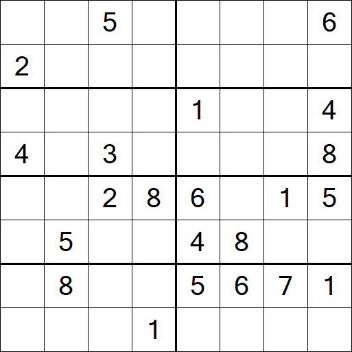 Sudoku 8x8 - Hard