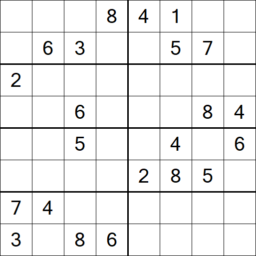 Sudoku 8x8 - Difficile