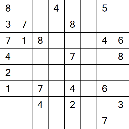 Sudoku 8x8 - Difficile