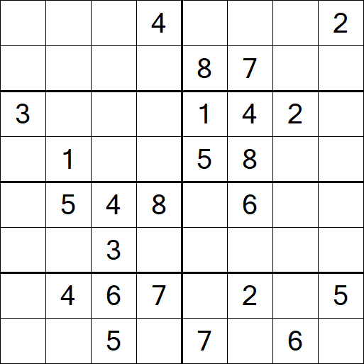 Sudoku 8x8 - Difficile