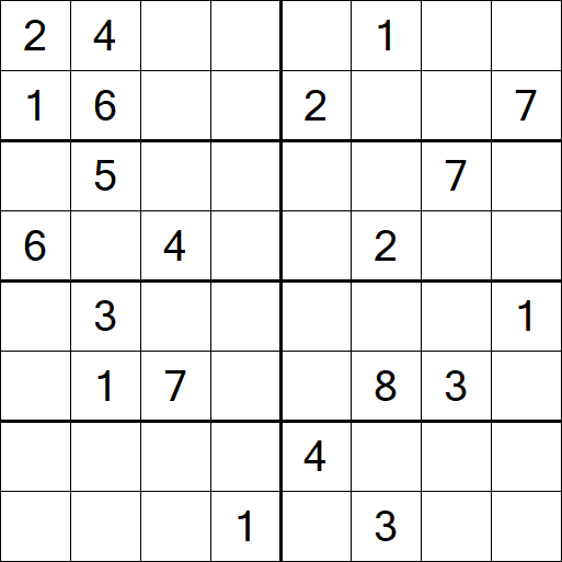 Sudoku 8x8 - Difficile