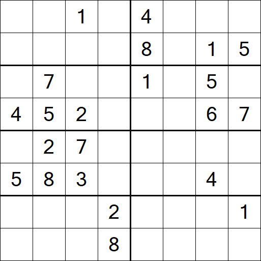 Sudoku 8x8 - Difficile