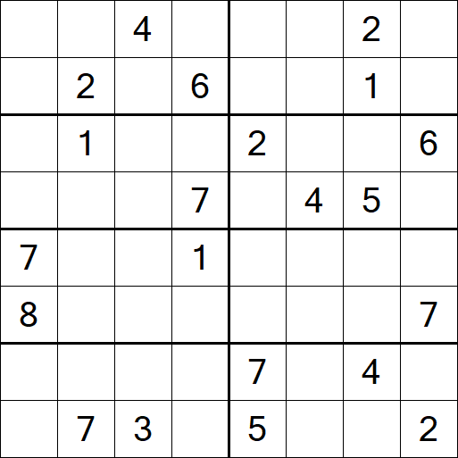 Sudoku 8x8 - Difficile