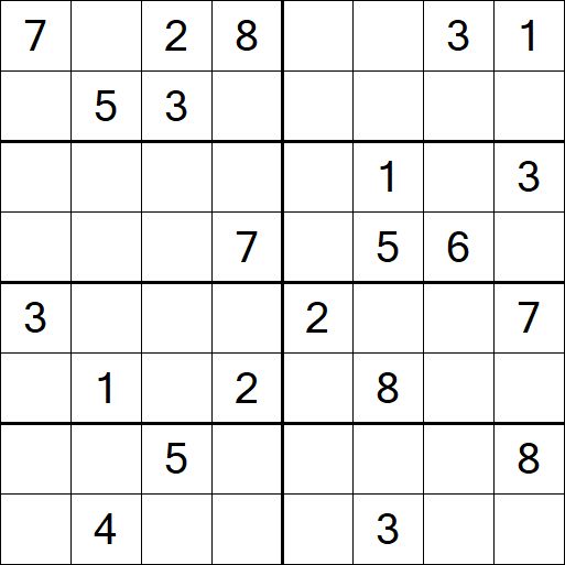 Sudoku 8x8 - Hard