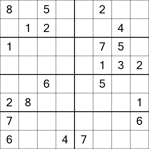 Sudoku 8x8 - Difficile
