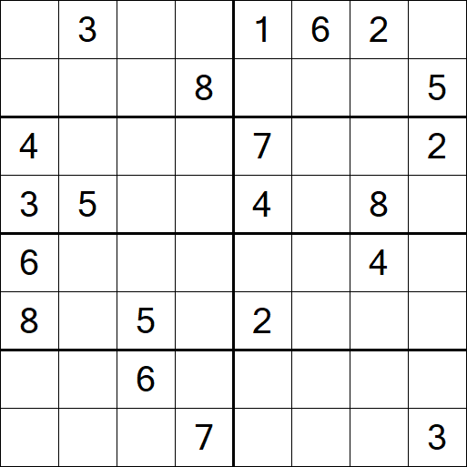 Sudoku 8x8 - Difficile