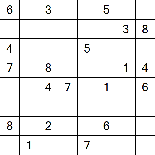 Sudoku 8x8 - Difficile