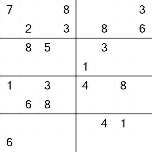 Sudoku 8x8 - Difficile