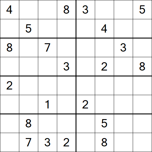 Sudoku 8x8 - Hard