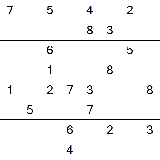 Sudoku 8x8 - Difficile