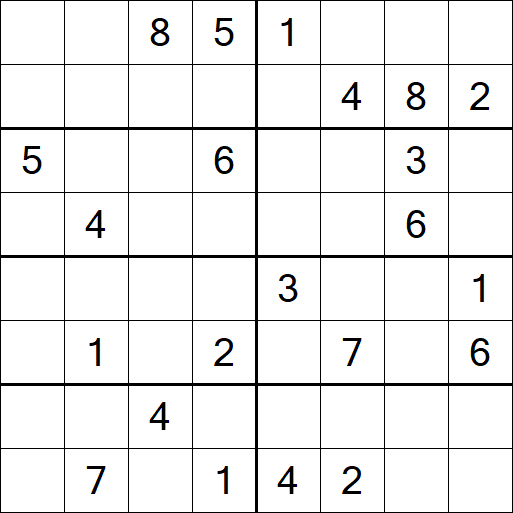 Sudoku 8x8 - Difficile