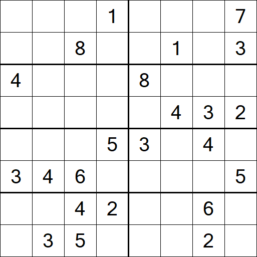 Sudoku 8x8 - Difficile