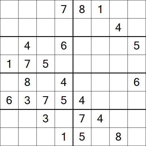 Sudoku 8x8 - Difficile