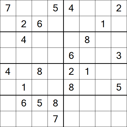 Sudoku 8x8 - Difficile