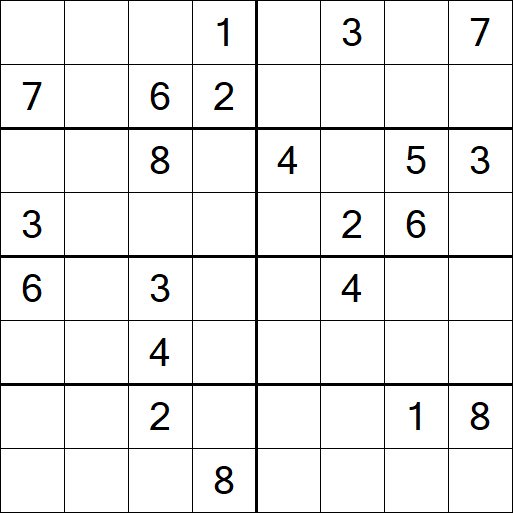 Sudoku 8x8 - Hard