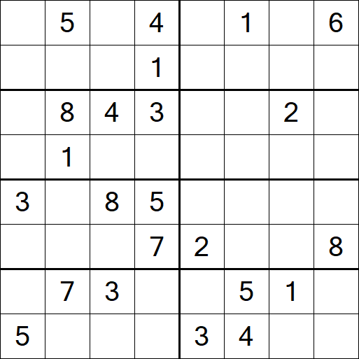 Sudoku 8x8 - Difficile