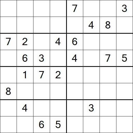 Sudoku 8x8 - Schwierig