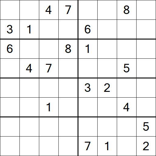Sudoku 8x8 - Difficile