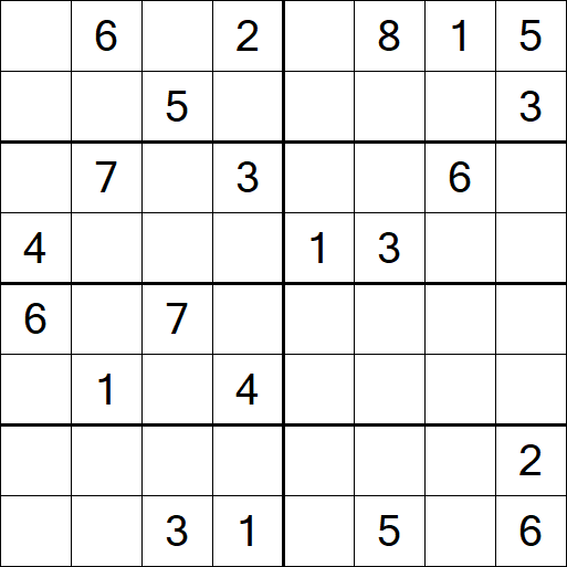 Sudoku 8x8 - Difficile