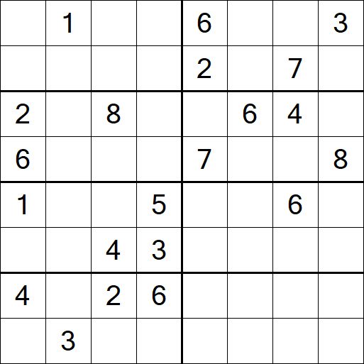 Sudoku 8x8 - Difficile