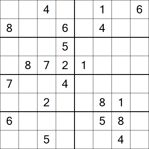 Sudoku 8x8 - Difficile