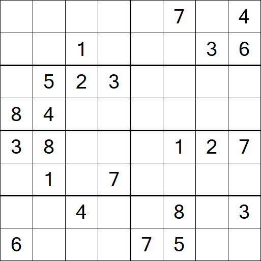 Sudoku 8x8 - Difficile
