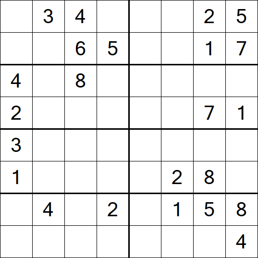 Sudoku 8x8 - Hard