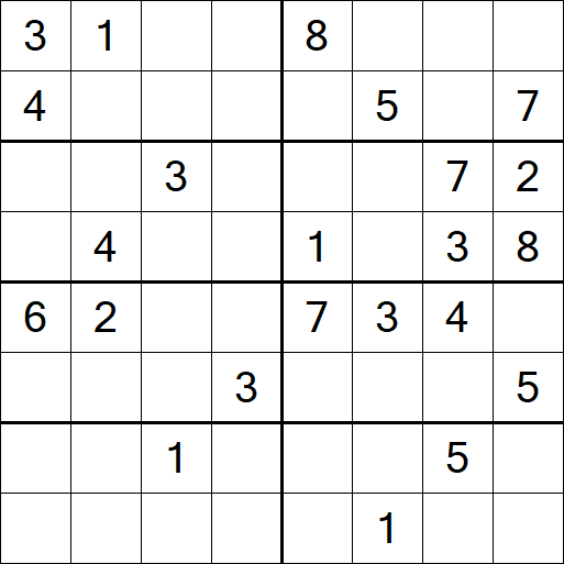 Sudoku 8x8 - Difficile