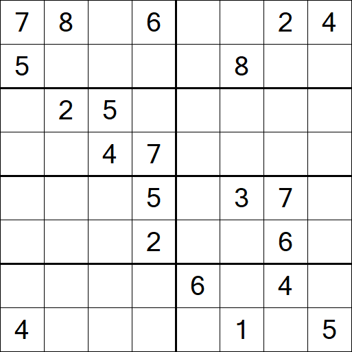 Sudoku 8x8 - Difficile