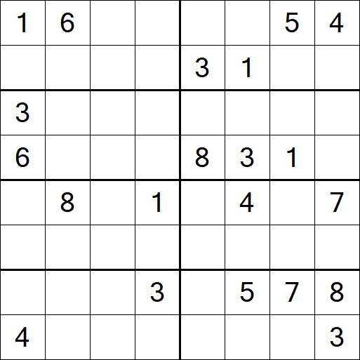 Sudoku 8x8 - Difficile