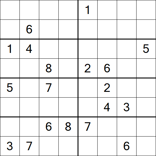 Sudoku 8x8 - Difficile