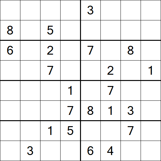 Sudoku 8x8 - Difficile