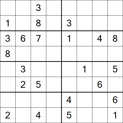 Sudoku 8x8 - Hard