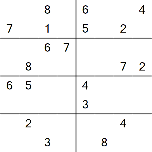 Sudoku 8x8 - Difficile