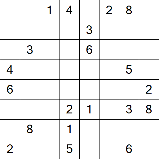 Sudoku 8x8 - Difficile