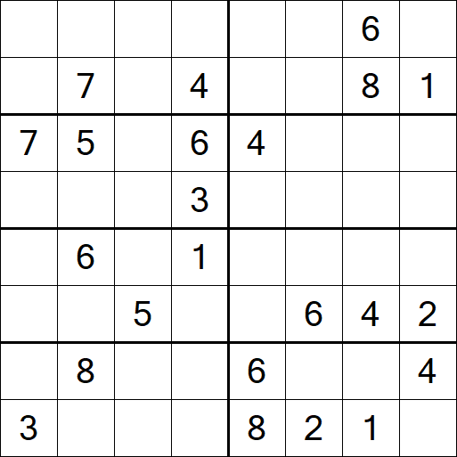 Sudoku 8x8 - Difficile