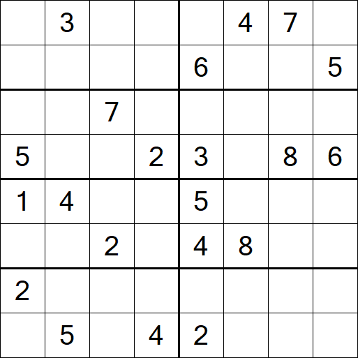Sudoku 8x8 - Difficile