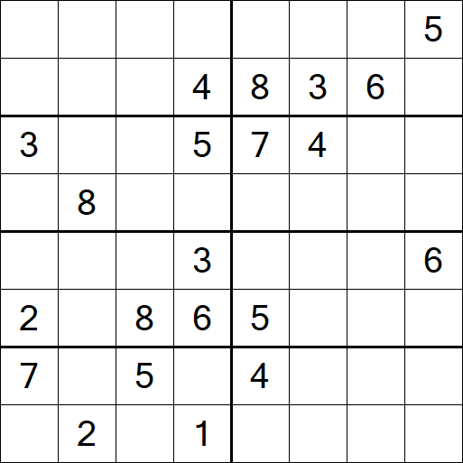 Sudoku 8x8 - Schwierig