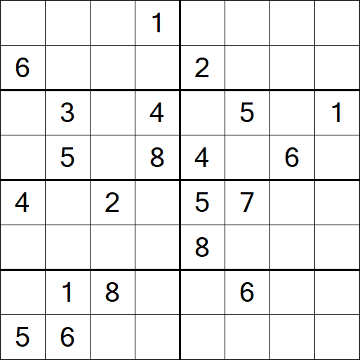 Sudoku 8x8 - Difficile
