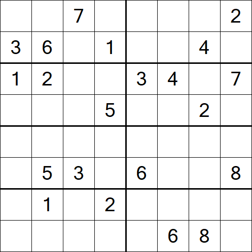 Sudoku 8x8 - Difficile