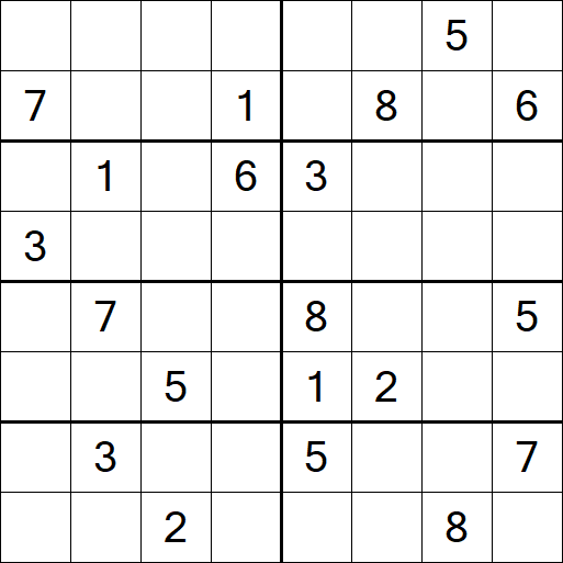 Sudoku 8x8 - Difficile