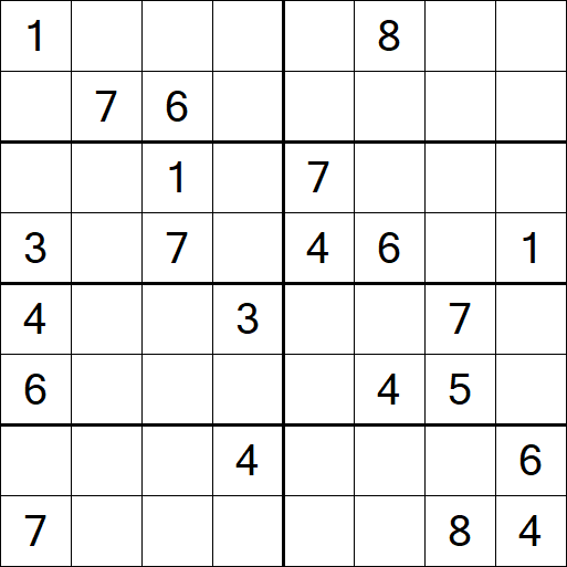 Sudoku 8x8 - Medium