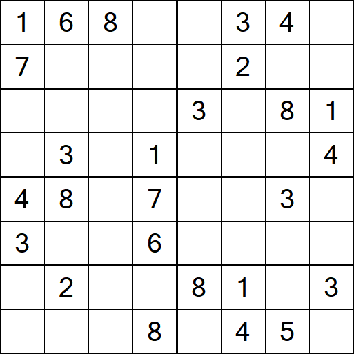 Sudoku 8x8 - Medium
