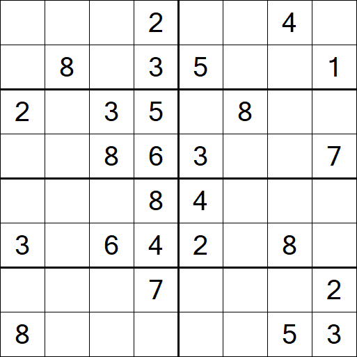 Sudoku 8x8 - Medio