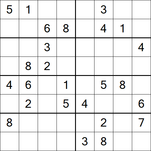 Sudoku 8x8 - Mittel