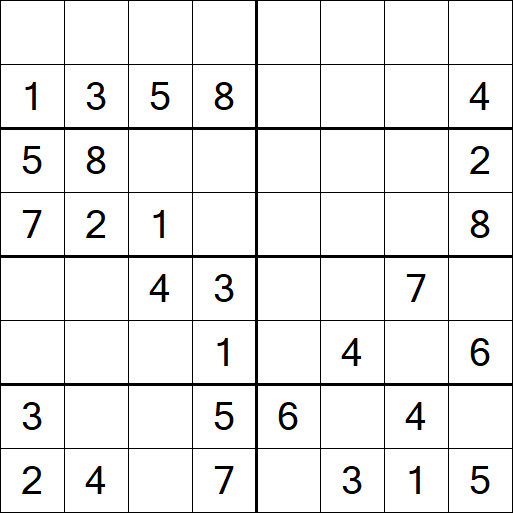Sudoku 8x8 - Mittel