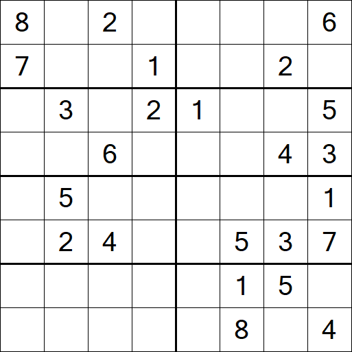 Sudoku 8x8 - Mittel
