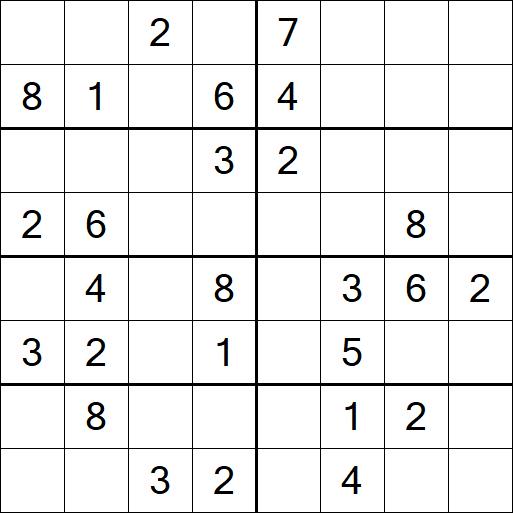 Sudoku 8x8 - Mittel