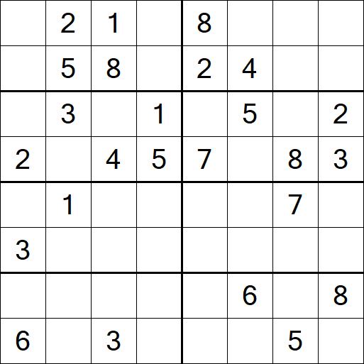 Sudoku 8x8 - Mittel