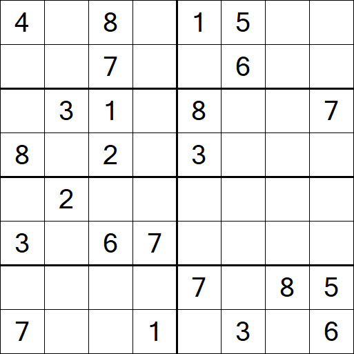 Sudoku 8x8 - Mittel